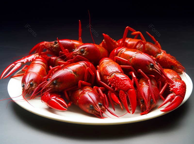 电商产品拍摄美食美味食物一盘红色的虾,高清,摄影图,摄影图片,图片大全,摄影图免费下载